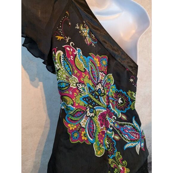 Soulmates silky one shoulder top size large - Picture 6 of 8
